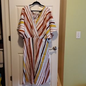 SALE NWT Eloquii Striped Dolman Sleeve Dress